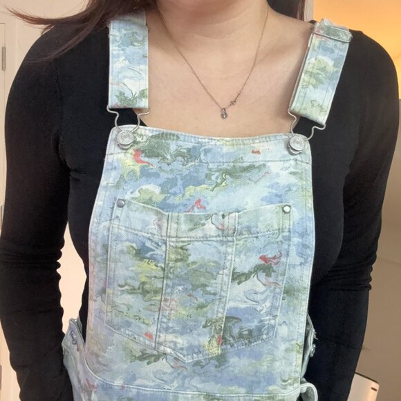 ANTHROPOLOGIE (Pilcro) - Denim Overall Shorts (Size 29) - Picture 2 of 5